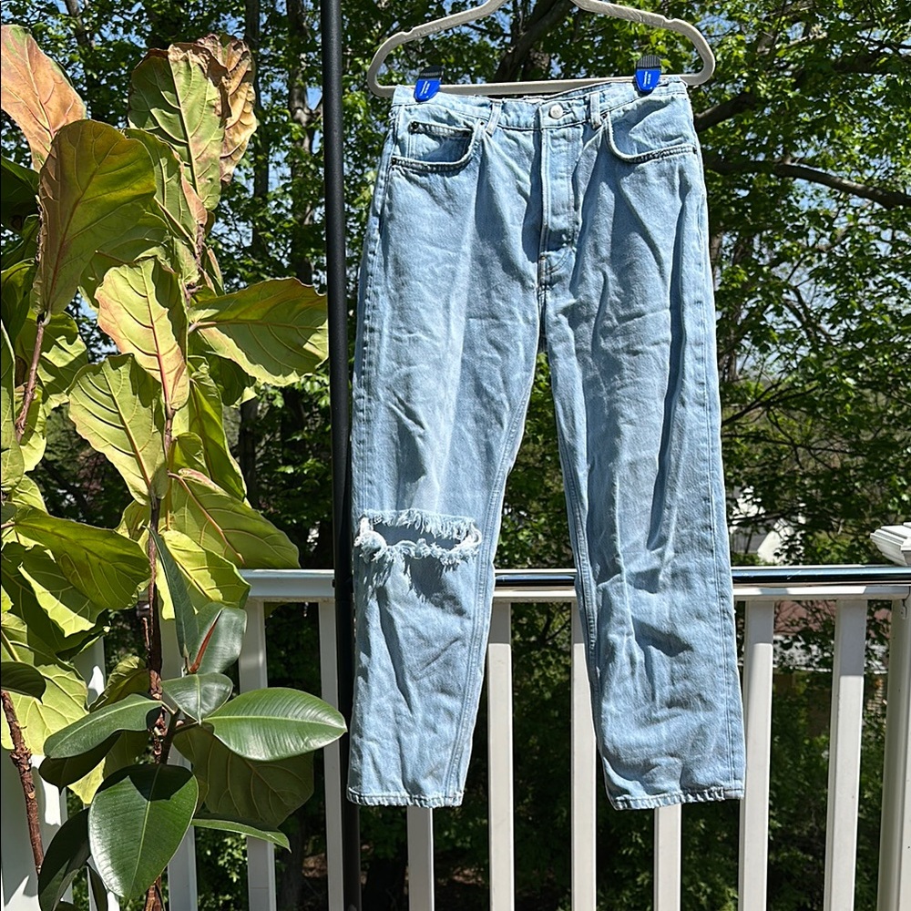Reformation High Rise Tahoe Destroyed Jeans
